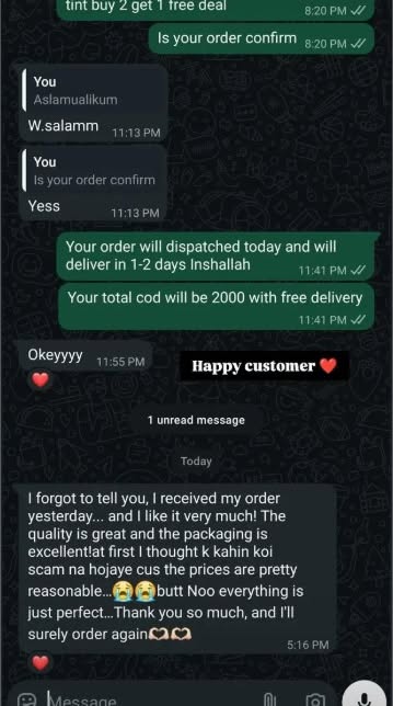 Customer praises product quality and packaging and says they will order again.